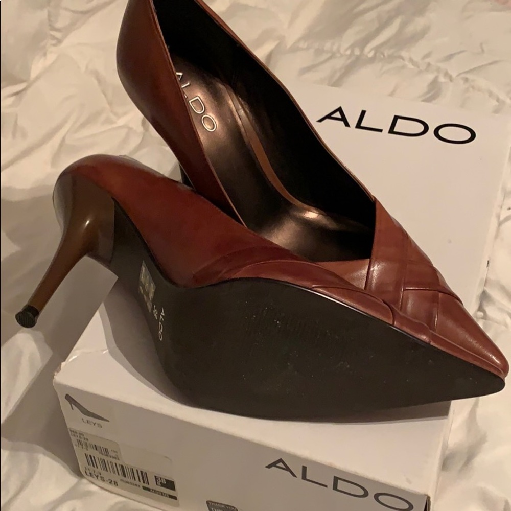 Aldo Leys Brown Heels size 38